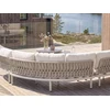 Lauko baldų komplektas Beliani Lauko sofa 6 žmonėms ORIOLO su staliukais, metalinė, šviesiai smėlinė