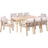 Lauko baldų komplektas Beliani Sodo baldų komplektas 8 asmenims MANADO / SUMBA šviesiai rudas, akacijos mediena