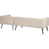 Lauko baldų komplektas Beliani Sodo kampinė sofa su staleliu 4 asmenims SORRIVOLI kairinė Smėlio spalvos