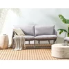 Lauko baldų komplektas Beliani Sodo sofa PONTE, 2 vietų, metalinė, pilka