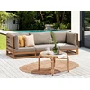Lauko baldų komplektas Beliani Sodo sofa 3 vietų TRANI Modulinė, sertifikuota akacijos mediena, šviesiai ruda