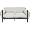 Lauko baldų komplektas Beliani Sodo sofa 2 vietų ESPERIA metalinė pilka