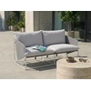 Lauko baldų komplektas Beliani Sodo sofa PONTE, 2 vietų, metalinė, pilka