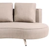 Lauko baldų komplektas Beliani Sodo sofa 3 vietų PARORI kairinė smėlio spalvos