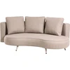 Lauko baldų komplektas Beliani Sodo sofa 3 vietų PARORI kairinė smėlio spalvos