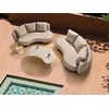 Lauko baldų komplektas Beliani Sodo sofa 3 vietų PARORI kairinė smėlio spalvos