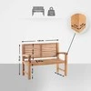 Lauko baldų komplektas Mville 120 cm ilgio tikmedžio suolas "Halden" su dangčiu