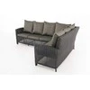 Lauko baldų komplektas Mville L formos komplektas Minari, antracito spalvos, 5 mm