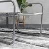 Lauko baldų komplektas Outsunny 3 dalių bistro komplektas, balkono baldų komplektas su 1 stalu, 2 kėdėmis - šviesiai pilka spalva