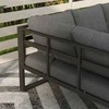 Lauko baldų komplektas "Outsunny" 5 dalių sodo baldų komplektas su kampine sofa, kavos staliuku, pagalvėlėmis, pilka spalva