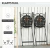 Lauko baldų komplektas Outsunny Bistro sodo baldų rinkinys 2 asmenims, mozaikinis stalas ir 2 sulankstomos kėdės