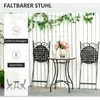 Lauko baldų komplektas "Outsunny" sodo sėdimųjų baldų rinkinys 2 asmenims balkono baldų komplektas mozaikinis stalas + sulankstomos kėdės metalinės keraminės plytelės įvairiaspalvis