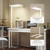 LED grindininė lempa, švelni šviesa akims, su nuotolinio valdymo pulteliu, reguliuojamu ryškumu, plastikas, metalas, balta