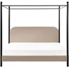 Lova Beliani Lovos su baldakimu Boucle DANNEMOIS 180 x 200 cm smėlio spalvos