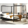 Beliani Metalinis baldakimo lovos rėmas LESTARDS 180 x 200 cm, juodas