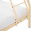 Lova Beliani Metalinis dviaukštis lovos rėmas CHADURIE 90/120 × 200 cm, smėlio spalvos