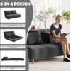 Miegamoji sofa, svečių lova, 3 padėčių reguliuojamas atlošas, kordo rašto apdaila, iki 120 kg, 141 x 90 x 81 cm, tamsiai pilka