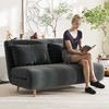 Miegamoji sofa, svečių lova, 3 padėčių reguliuojamas atlošas, kordo rašto apdaila, iki 120 kg, 141 x 90 x 81 cm, tamsiai pilka