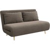 Miegamoji sofa, svečių lova, 3 padėčių reguliuojamas atlošas, kordo audinio išvaizda, iki 120 kg, 141 x 90 x 81 cm, tamsiai rudas