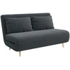 Sofa-lova, svečių lova, 3 padėčių atlošas, tvirtas audinys, iki 120 kg, 141 x 90 x 81 cm, tamsiai pilka