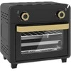 Mini orkaitė su ventiliatoriumi, oro gruzdintuvė, laikmatis, vidinis apšvietimas, 10 L, juoda