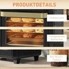 Mini orkaitė su ventiliatoriumi, oro gruzdintuvė, laikmatis, vidinis apšvietimas, 10 L, juoda