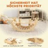 Montessori laipiojimo konstrukcija viduje, 2in1 medinis laipiojimo lankas, vaikams 2-4 metai, 110x52x45 cm, natūrali mediena