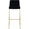 Clp Trading 2 vnt. „Hover“ baro kėdžių rinkinys, apmuštos audiniu, auksinis keturkojis rėmas. Juodos spalvos