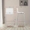Mville 2 baro kėdžių rinkinys HOVER plastikinis 4 kojų rėmas baltas, chromuotas