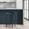 Mville 2 baro kėdžių rinkinys "Montreal 85", dirbtinė oda, juoda