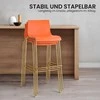Mville 2 vnt. rinkinys Hoover baro kėdžių, plastikinės, 4 kojos, auksinės