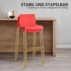 Mville 2 vnt. rinkinys Hoover baro kėdžių, plastikinės, 4 kojos, auksinės