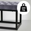 Mville Suoliukas "Polson" aksominis juodas 120 cm