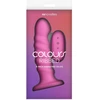 Ns novelties COLOURS RIBBED 6 colių vibruojantis rožinis vibratorius