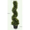 "Outsunny" 2 dirbtinių kedro medžių rinkinys, didelis 90 cm dirbtinis augalas, plastikiniai dirbtiniai kedro augalai vazone, spiralinis augalas, panašus į tikrą, skirtas svetainei, miegamajam, biurui, sodui, moderniai dekoracijai