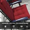 Outsunny 2 vnt. gulto pagalvėlių rinkinys, atsparus vandeniui, gulto čiužinys sodo gultui, paplūdimio gulto pagalvėlė, pagalvėlė sodo baldams, 50x116x5 cm, vyno raudona