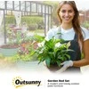 "Outsunny" 2 pakeltų lysvių rinkinys iš plieno, sodinimo lysvė, šalto rėmo sodo lysvė, gėlių dėžutė, sukraunama, sodinukų dėžutė, daržovių lysvė 181x93x30 cm, skirta sodo balkonui, gėlių, augalų, daržovių sodinukas