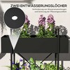 "Outsunny" 2 pakopų gėlių stovas, gėlių stovas vidaus patalpoms lauke, metalinis augalų stovas, daugiapakopis gėlių stovas, 70 cm aukščio gėlių laiptai kambariui, sodo balkono apdailai, juodos spalvos