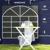 Outsunny 2 šoniniai skydai 3 x 3 / 3 x 6 m paviljono šoninės sienos, mėlyna