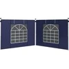 Outsunny 2 šoniniai skydai 3 x 3 / 3 x 6 m paviljono šoninės sienos, mėlyna