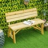 Outsunny 2-vietis medinis sodo suoliukas iki 220 kg iš medžio masyvo 116 x 56 x 80 cm
