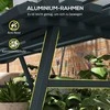 "Outsunny" 2 vietų sodo suolas iš aliuminio, atsparus atmosferos poveikiui, UV spinduliams atsparus sodo baldas su lamelių konstrukcija, parko suolas, pakraunamas 240 kg, balkono suolas balkonui, terasai, sodui, 123x67x79 cm, mėlynas