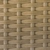 Lauko baldų komplektas 3 dalių rotango sodo baldų komplektas, 2 vietų sofa su šezlongu ir staliuku