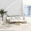 Lauko baldų komplektas Outsunny 3 dalių rotango sodo baldų komplektas, 2 vietų sofa su šezlongu ir staliuku