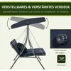 Outsunny 3 vietų sūpynės su reguliuojamu stogeliu nuo saulės 270 kg, tamsiai mėlyna