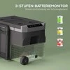 „Outsunny“, 30 litrų kompresorinis šaltkrepšis, elektrinis šaltkrepšis su LED, ECO režimu, šaldymo funkcija, šaldiklis, termo dėžė, mini šaldytuvas, 12/230 V, skirtas automobiliui, sunkvežimiui, stovyklavimui, juodas