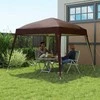 "Outsunny" 3x3 m pavėsinės pakaitinis stogas, vandeniui atsparus stabilus žiemai atsparus sulankstomos pavėsinės stogas, skirtas sulankstomoms pavėsinėms, atsparus sandarumui, vakarėlių palapinės pakaitinis dangtis su vienu stogu, skirtas sodo pavėsinei, kavai