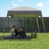 "Outsunny" 3x3 m pavėsinės pakaitinis stogas, vandeniui atsparus stabilus žiemai atsparus sulankstomos pavėsinės stogas, skirtas sulankstomai pavėsinei, atsparus sandarumui, vakarėlių palapinės pakaitinis dangtis su vienu stogu, skirtas sodo pavėsinei, šviesiai pilkas