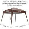 "Outsunny" 3x3 m pavėsinės pakaitinis stogas, vandeniui atsparus stabilus žiemai atsparus sulankstomos pavėsinės stogas, skirtas sulankstomoms pavėsinėms, atsparus sandarumui, vakarėlių palapinės pakaitinis dangtis su vienu stogu, skirtas sodo pavėsinei, kavai