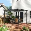 "Outsunny" 3x3 m sodo pavėsinė, metalinis terasos stogas, sodo pavėsinė su reguliuojamu stogu, UV apsauga 30+, laisvai pastatoma apsauga nuo saulės, skirta terasai ir sodui, tamsiai pilka